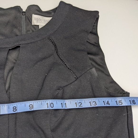 Bisou Bisou Classic Sheath Black Dress Sz 8 - Picture 8 of 9